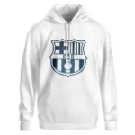 fcb hoodie white logo blue