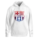 fcb hoodie white logo red