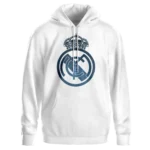 hoodie white logo real madrid blue
